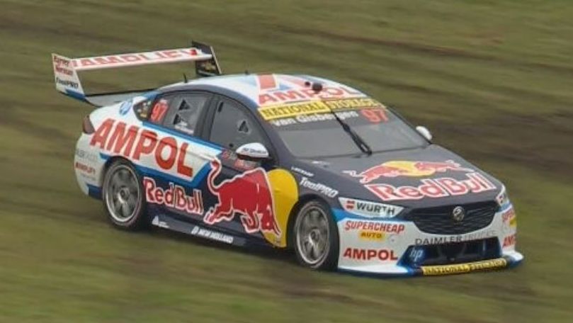 Shane Van Gisbergen was on for a quick lap before he locked a brake and skated through the grass at The Chase.