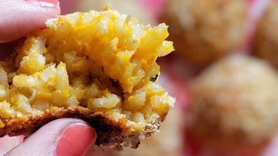 Easy pumpkin risotto baked arancini balls