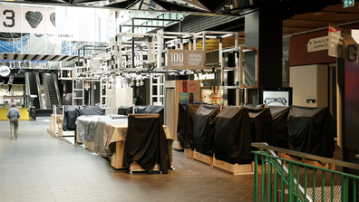 An empty Melbourne Central shopping centre is seen on August 12, 2020 in Melbourne, Australia. 