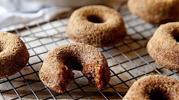 Gluten- and dairy-free baked cinnamon doughnuts
