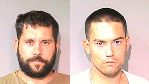 Ryan Balletto (L) and Patrick Pearmain (R) were jailed over holding a 15-year-old girl captive on their marijuana farm in Northern California.