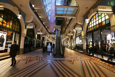 Most retail shops inside Sydney's QVB  are closed during the two-week lockdown. Sydney lockdown