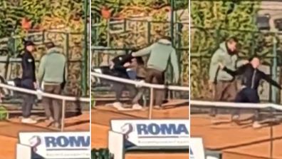 Igor Juric Serbia tennis assault video 