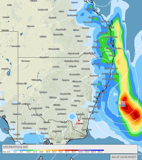 Parts of Sydney received heavy deluges of up to 70mm in some areas through the night.