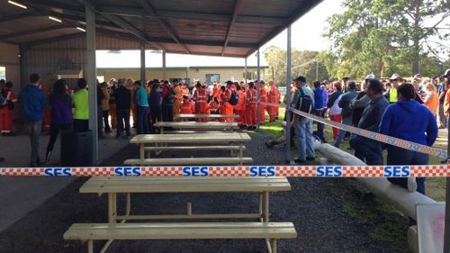 Hundreds of SES, RFS and local volunteers have joined the search for William Tyrell. (9NEWS)