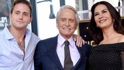 Cameron Douglas, Michael Douglas and Catherine Zeta Jones in 2018.