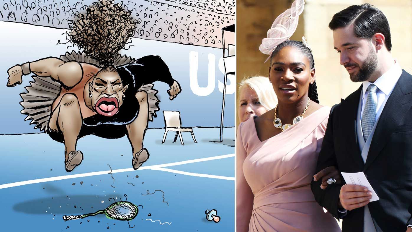 Serena Williams' husband Alexis Ohanian slams 'racist and misogynistic' Herald Sun cartoon