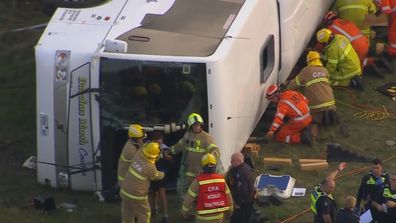 Melbourne bus crash seven children serious injuries Karl Stefanovic