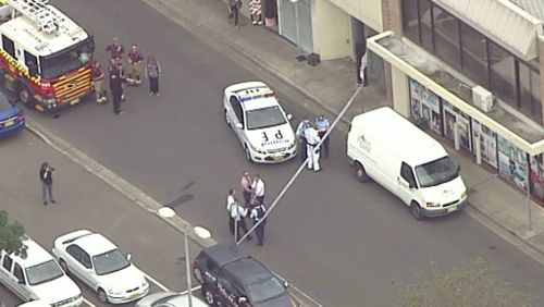 Roads entering and exiting the carpark have been blocked. (9NEWS)
