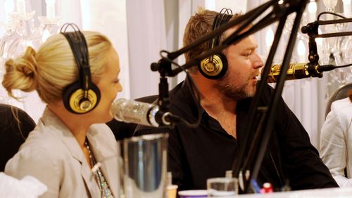 Sandilands (right) and Jackie O on air. (AAP)