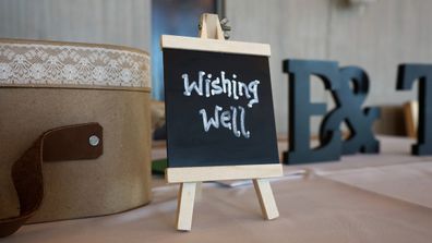 bride upset over wishing well