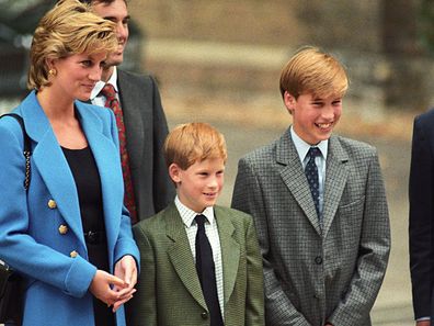 Princess DIana, Prince Charles and their sons William and Harry in 1995.