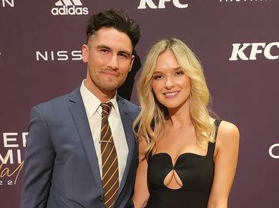 Chad Wingard and Lilly Lloyd