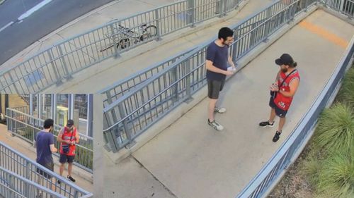 CCTV shows Ross Houllis meeting with Sami Hamdach at Canley Vale Train Station.