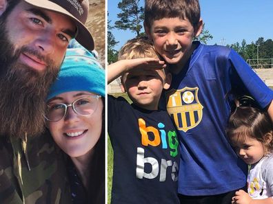 David Eason, Jenelle Evans and her three kids,