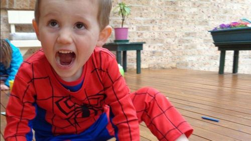 William was last seen playing, dressed in his Spider-Man outfit. (Supplied)