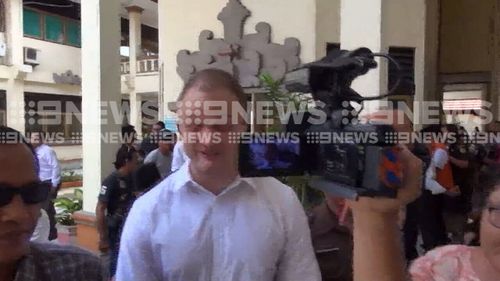 Roberts has been drying out in a Bali rehabilitation clinic since his arrest. (9NEWS)