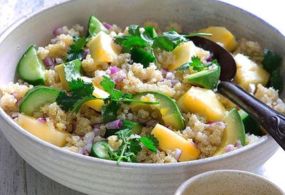 Recipe: <a href="http://kitchen.nine.com.au/2016/05/05/11/05/quinoa-salad-with-pineapple-and-coriander" target="_top">Quinoa salad with pineapple and coriander</a>