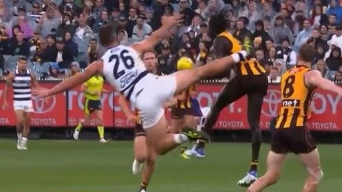 Tom Hawkins dive sparks major controversy as AFL crackdown blasted