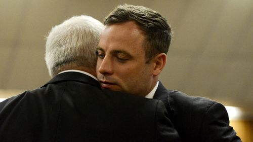 The final moments of freedom for Oscar Pistorius. (AAP)