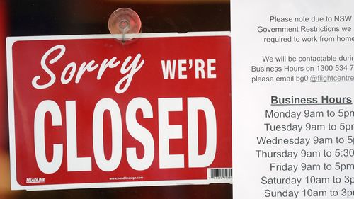 A commercial business is closed in Sydney 