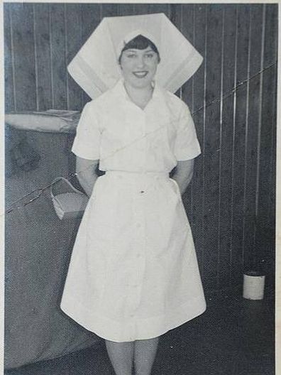 Lucille McKenna as a nurse, early in her health care career.