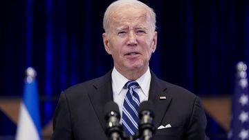 President Joe Biden delivers remarks on the war between Israel and Hamas after meeting Israeli Prime Minister Benjamin Netanyahu, Wednesday, Oct. 18, 2023, in Tel Aviv.