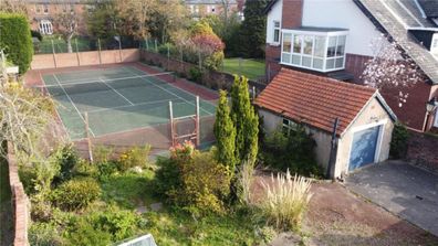 UK Britain real estate property unusual quirky tennis court 