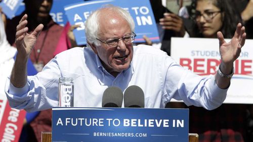 The "system is rigged" against Bernie Sanders, according to Donald Trump. (AAP)