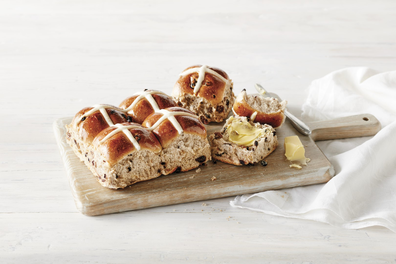 Coles hot cross buns