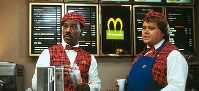 Coming 2 America scene with Eddie Murphy and Louie Anderson 