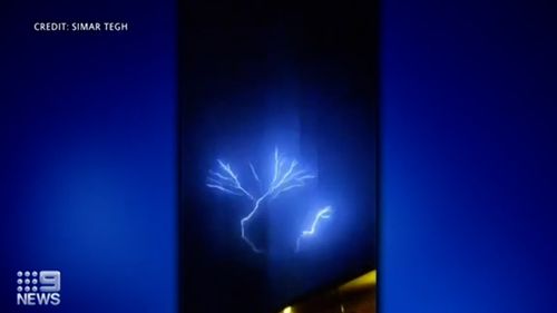 FIFO worker Simar Tegh captured the lightning display on his phone. 