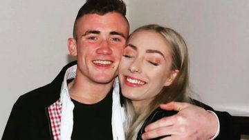 Liam Cahill with friend Macayla Dickson.