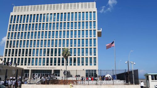 The US Embassy in Havana, Cuba. (AAP)