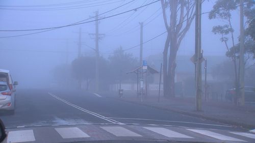 Foggy morning in western Sydney