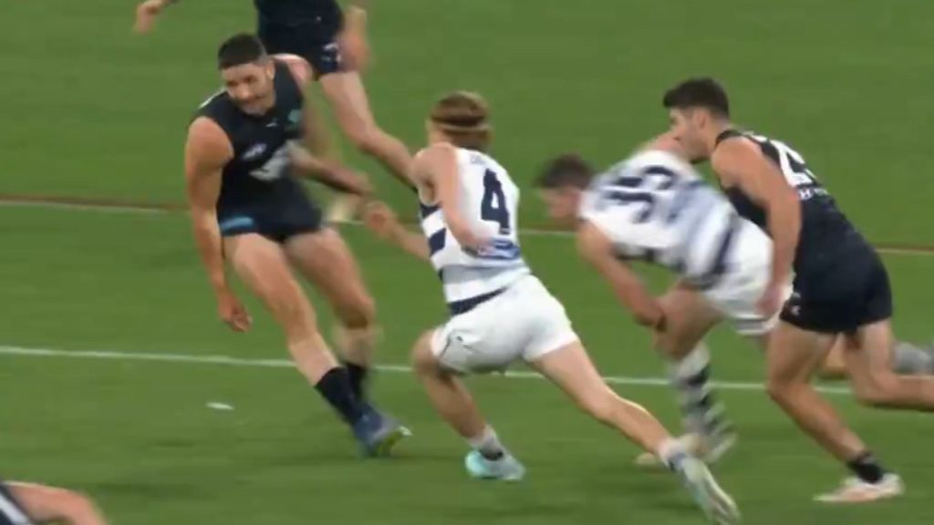 Star Cat Patrick Dangerfield subbed off with hamstring injury in Blues clash