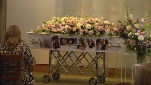 Hundreds gathered at a Ballarat funeral home to farewell Hannah McGuire, who was allegedly killed by her ex-boyfriend. 