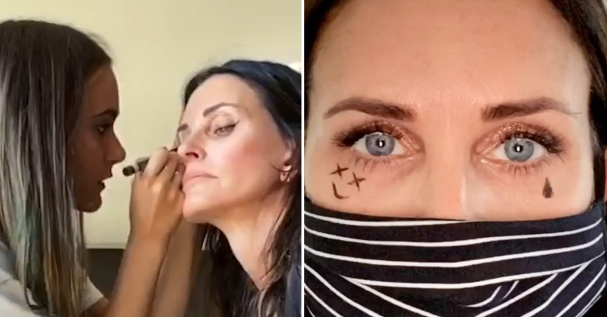 Courteney Cox gets her makeup done by 15-year-old daughter, Coco Arquette - 9Celebrity