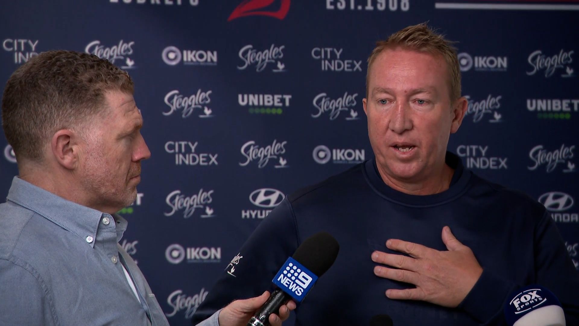 Roosters coach Trent Robinson denies Michael Jennings' NRL return was 'disrespectful to women'