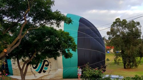 Macleod residents were woken to a surprise landing this morning. (Supplied/ Stu Wai)