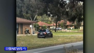 Police officer jumps out of the path of oncoming car