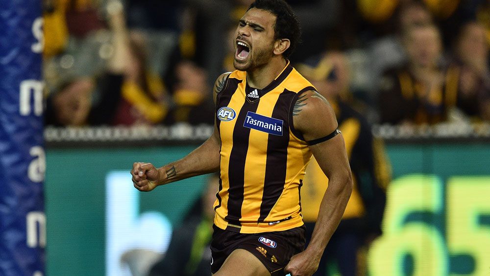Cyril Rioli kicked a crucial late goal. (AAP)