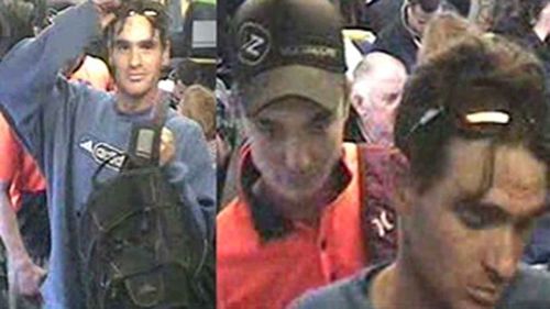 Police are looking to speak to these men about an assault on a Melbourne train.