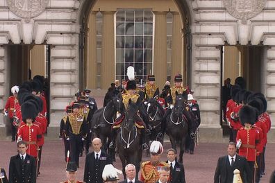Paul Whybrew, the Queen's loyal page, was among the lead mourners during the procession of Her Majesty's coffin from Buckingham Palace to Westminster Hall.