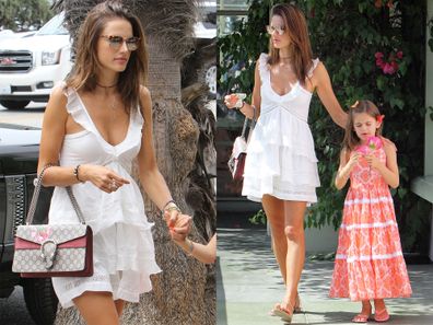 Alessandra Ambrosio's Gucci Belt Bag and Band Tee Look for Less