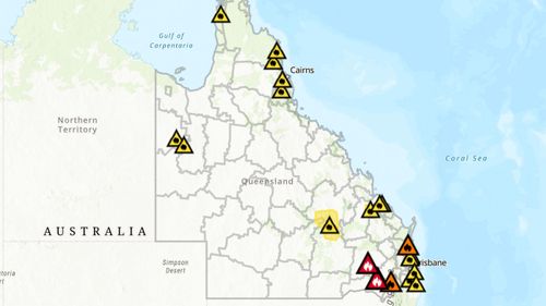 There are bushfires burning across Queensland with multiple blazes at emergency level.