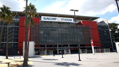 BRISBANE, AUSTRALIA - APRIL 07: External view of Suncorp Stadium on April 07, 2020 in Brisbane, Australia. Sport and events held at the stadium continue to be postponed and cancelled under current Coronavirus related restrictions in place across the State. (Photo by Jono Searle/Getty Images)