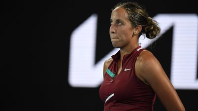 Madison Keys looks forlorn as she plays Ash Barty