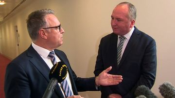 Barnaby Joyce claimed the shadow agriculture and resources spokesman, Joel Fitzgibbon, would lose his job over Labor&#x27;s climate policy.