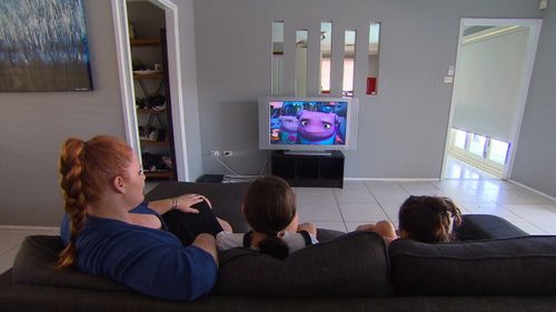 The Wilcocks family is estimated to spend more than $300 a year on power for their TVs.